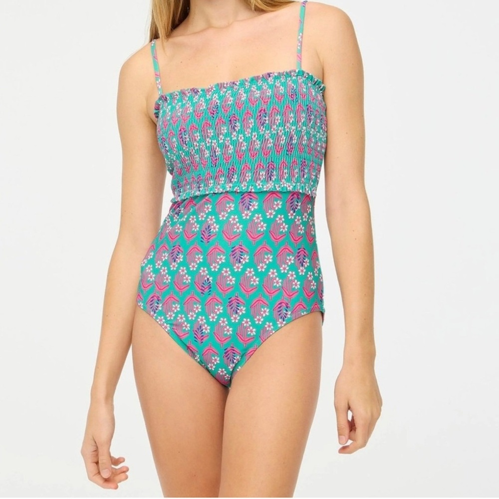 J Crew smocked one piece suit